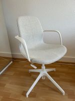Bürostuhl mit Armlehnen beige/grau weiss