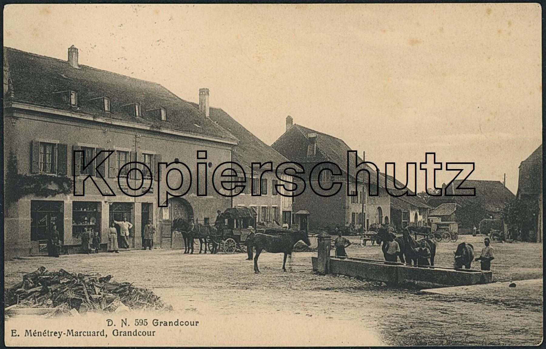 Cartoline postali: VD Grandcour - Post - Postkutsche – Usato da Schindellegi venduto da leecollect