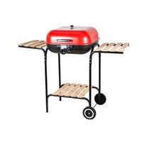 Fahrbarer Holzkohlegrill – Rot