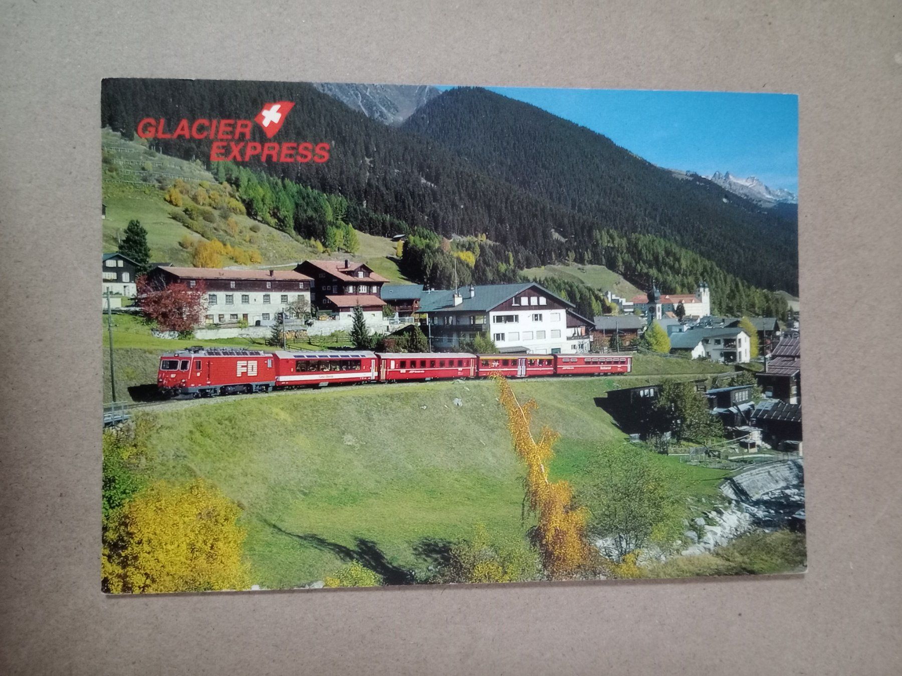 Cartoline postali: Ak Bahn Glacier Express FO RhB VBZ – Usato da Küttigen venduto da Melisch1000