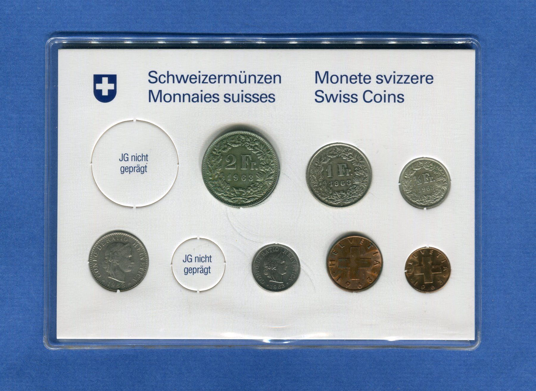 Tutti le monete: Münzsatz 1963 Stgl Silber – Usato da Rüthi (Rheintal) venduto da erdnuessli1