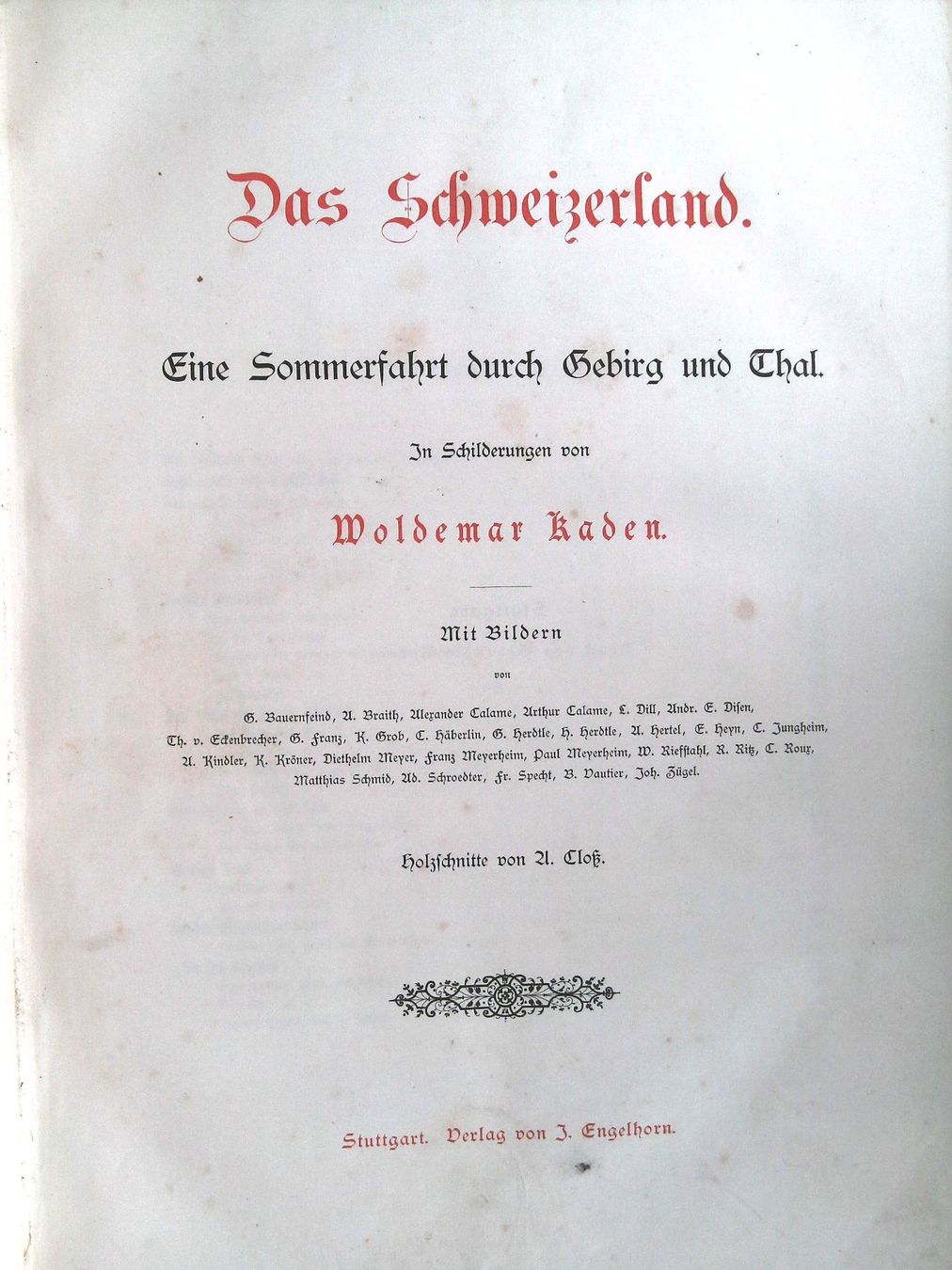 Libri: Kaden  Das Schweizerland um 1879 – Usato da Rafz venduto da Helvet32 1