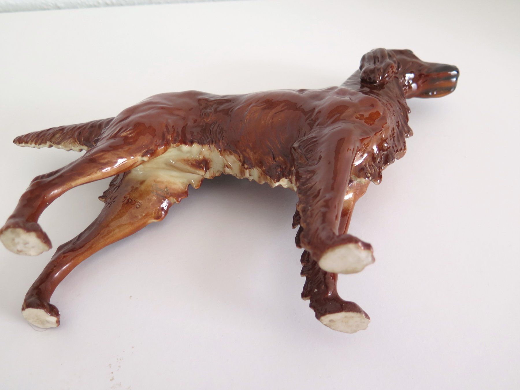 Statuette: alter Setter Porzellan Göbel – Usato da zürich venduto da celotto 2