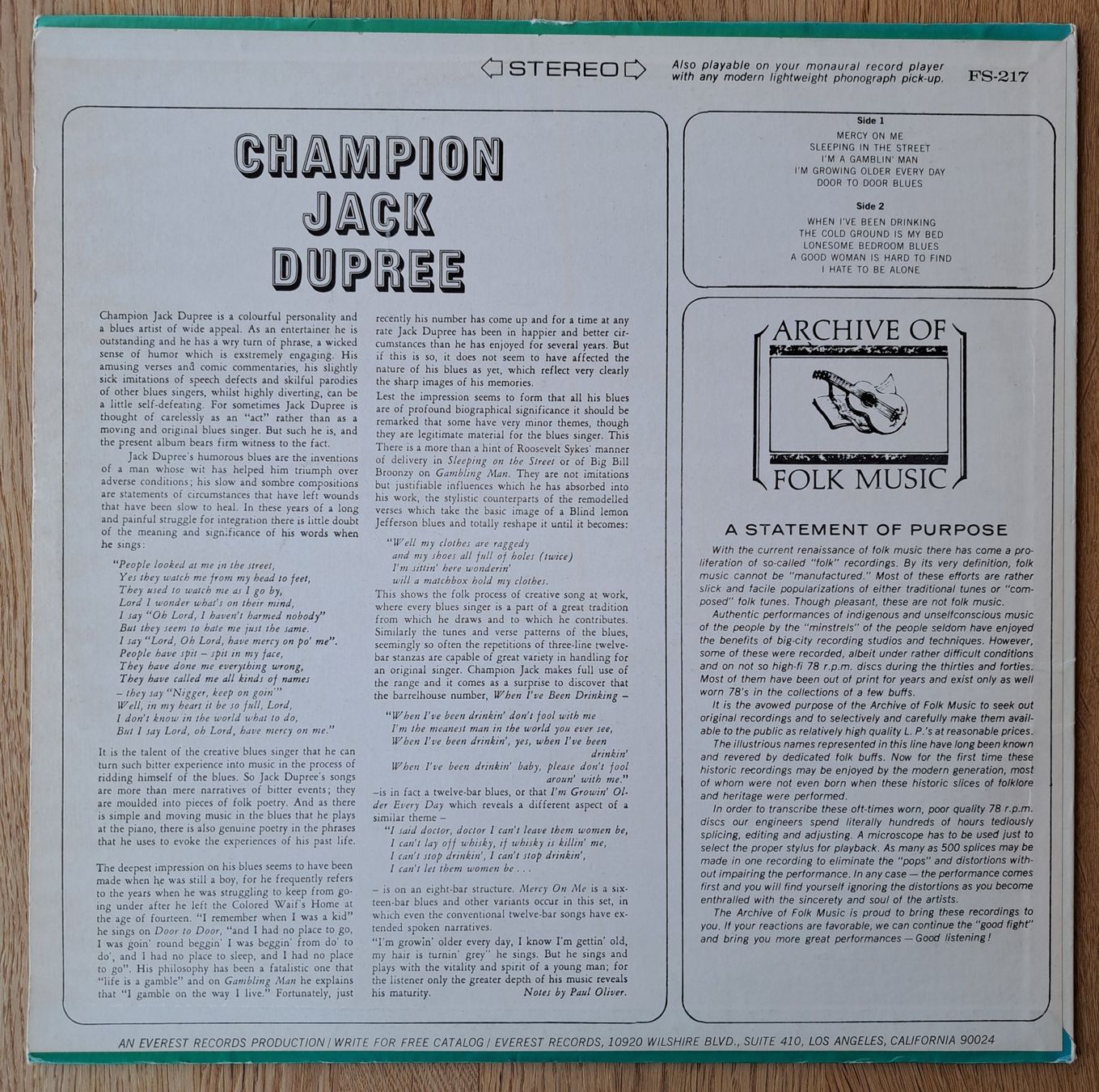 Dischi in vinile: Champion Jack Dupree - Same – Usato da Meggen venduto da Ricardokoch 1