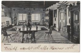 Mörsburg mit verschiedenen Stempeln, gelaufen 1905