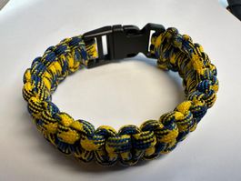 Paracord Rettungseil, Notseil, gelb-blau