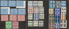 Schweiz 11 Viererblock 1960 normales Papier + 24 weitere