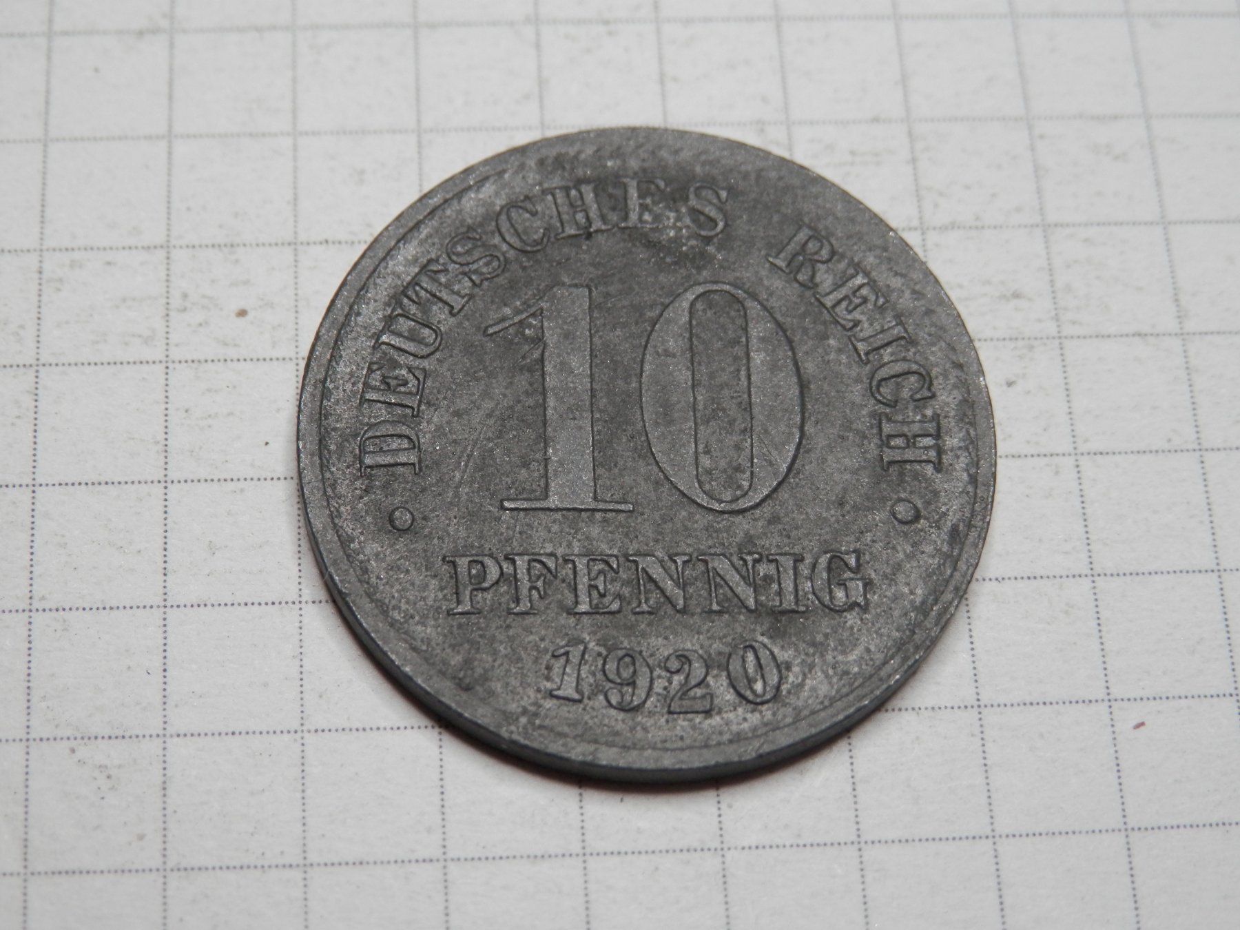 Alle Münzen: Deutschland 10 Pfennig, 1920 – Gebraucht aus Weiach von weiach81