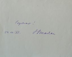 Josef Svatopluk Machar (1864-1942) Schriftsteller- Autogramm