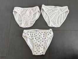 Petit Bateau 3er-Set Slips mit Herzchen - Gr. 8 ans/128cm