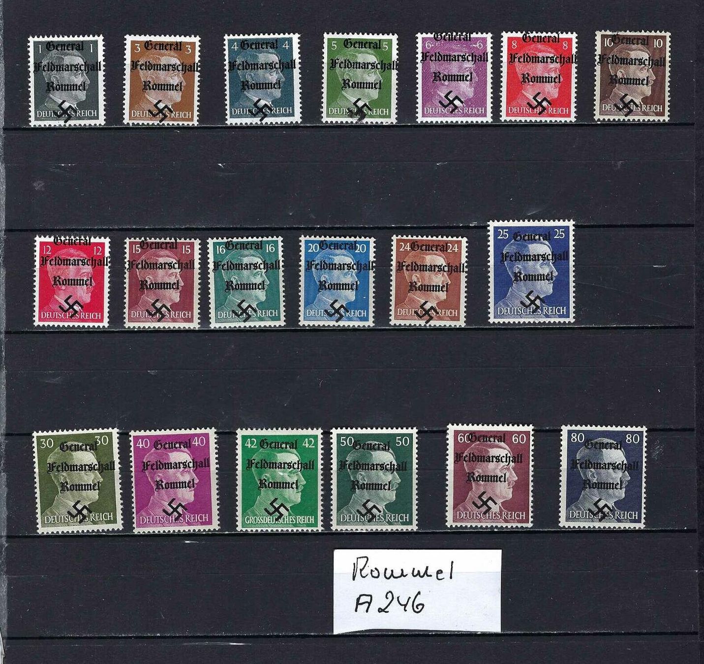 Tutti i francobolli: WKII Feldmarschall Rommel ** – Nuovo e nell'imballaggio originale da Altstätten SG venduto da Nandodax
