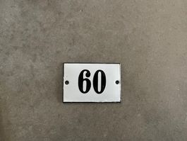 Altes Emailschild 60
