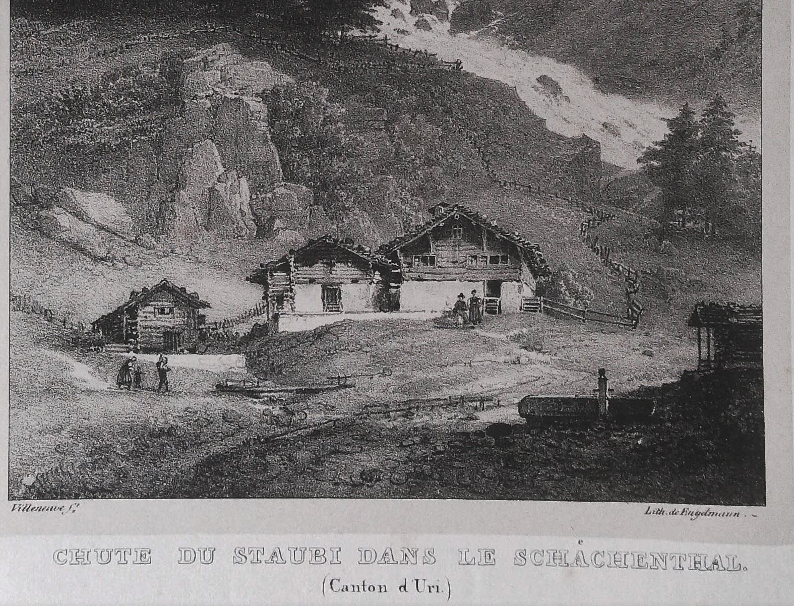 Gravures: Schächental Uri Litho von Engelmann – D'occasion à Rafz par Helvet32 1