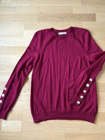 Sézane Pullover in Bordeaux rot 