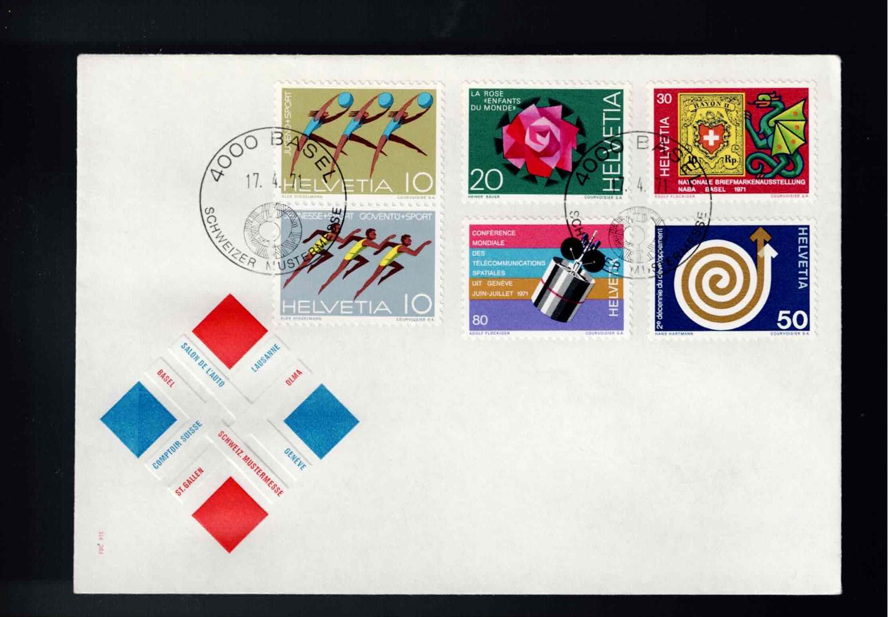 Tutti i francobolli: CH FDC Satz 1971 – Usato da Koblenz venduto da Markenhimmel