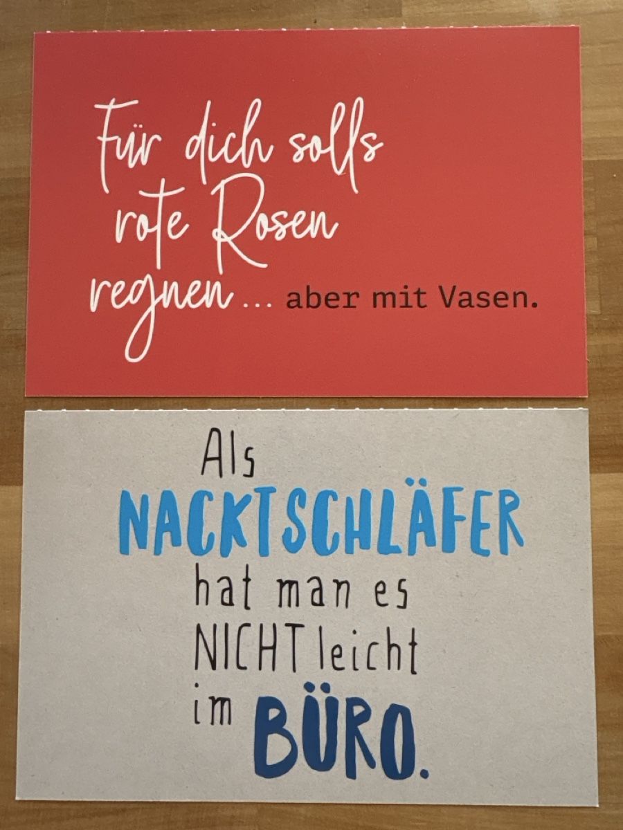 Cartoline postali: 6 AK mit Sprüche / Text – Usato da Rümlang venduto da Kartenpost1 2