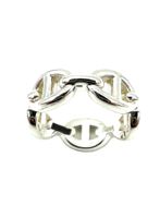 HERMES. Collection "Chaine d'ancre enchainée", bague argent