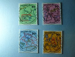 1988 Pro Juventute  Schulkind ET Vollstempel J307 - J310