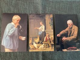 Albert Anker, Postkarten, 3 Sujets