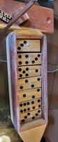Scatola domino legno fatta a mano 🎲 vintage gioco da tavolo