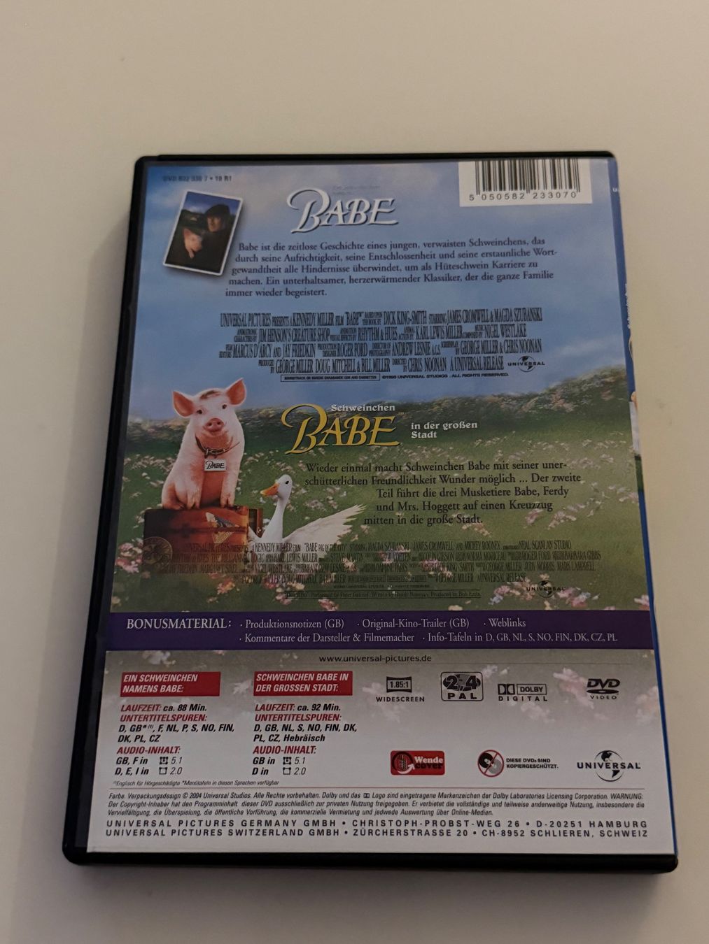 Tutti i DVDs: Babe - Ein Schweinchen namens Babe DVD Doppelpack – Usato da Altstätten SG venduto da sheamus 1