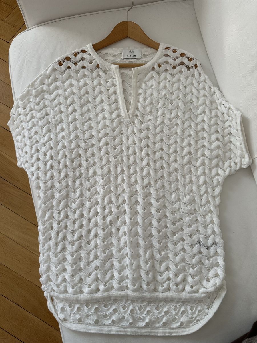 Allude Camicette: Allude Sommer Top Weiss, Gr. L, – Usato da Zollikon venduto da _M65_ 6