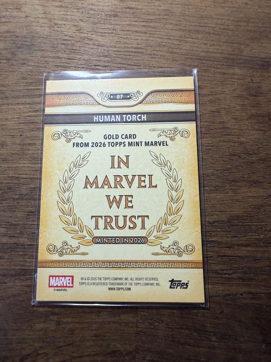 Topps Carte collezionabili:  2026 Topps Mint Marvel Human Torch Gold  – Nuovo (secondo la descrizione) da Goldach venduto da pipinio 1