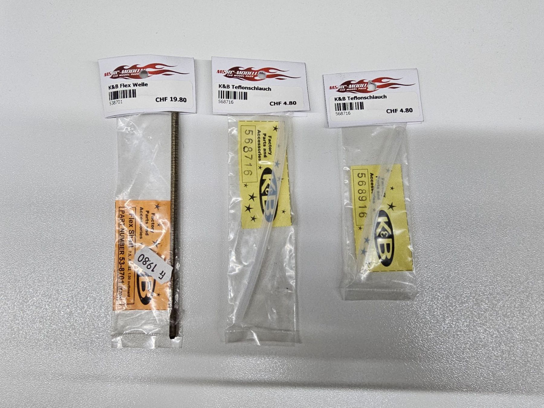 Modellismo RC: K&B Flexwelle mit Teflonschlauch – Nuovo e nell'imballaggio originale da Rüti ZH venduto da Madeira14
