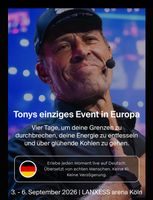 Tony Robbins Welt Workshop in Köln, Deutschland 3-6.09.2026