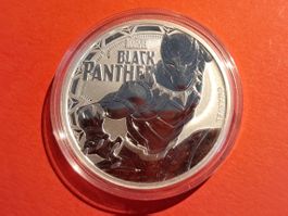 1 OZ UNZE BLACK PANTHER 2018 MARVEL SILBER 999 TUVALU