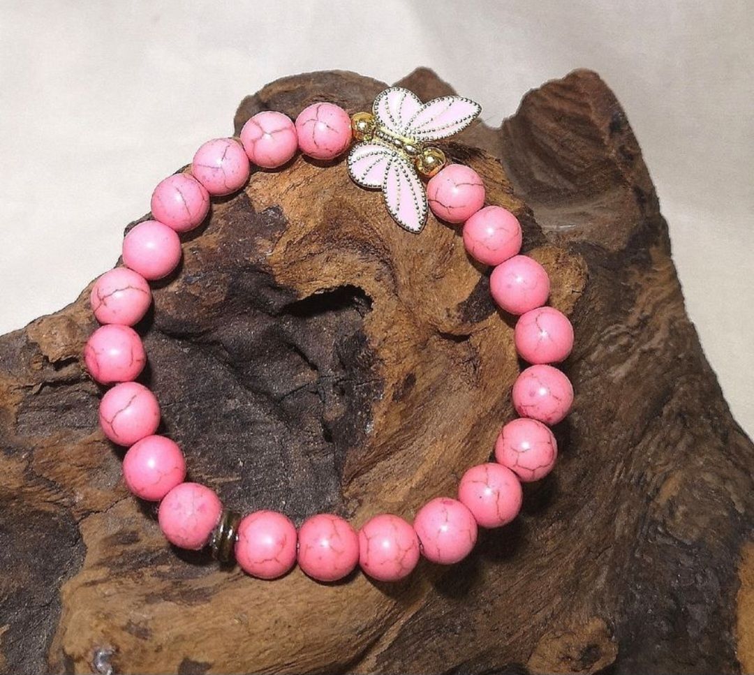 Bracciali & Braccialetti: rosa Schmetterlings-Armk. - Spendenaktion – Nuovo (secondo la descrizione) da Unterkulm venduto da Nachtigall 1