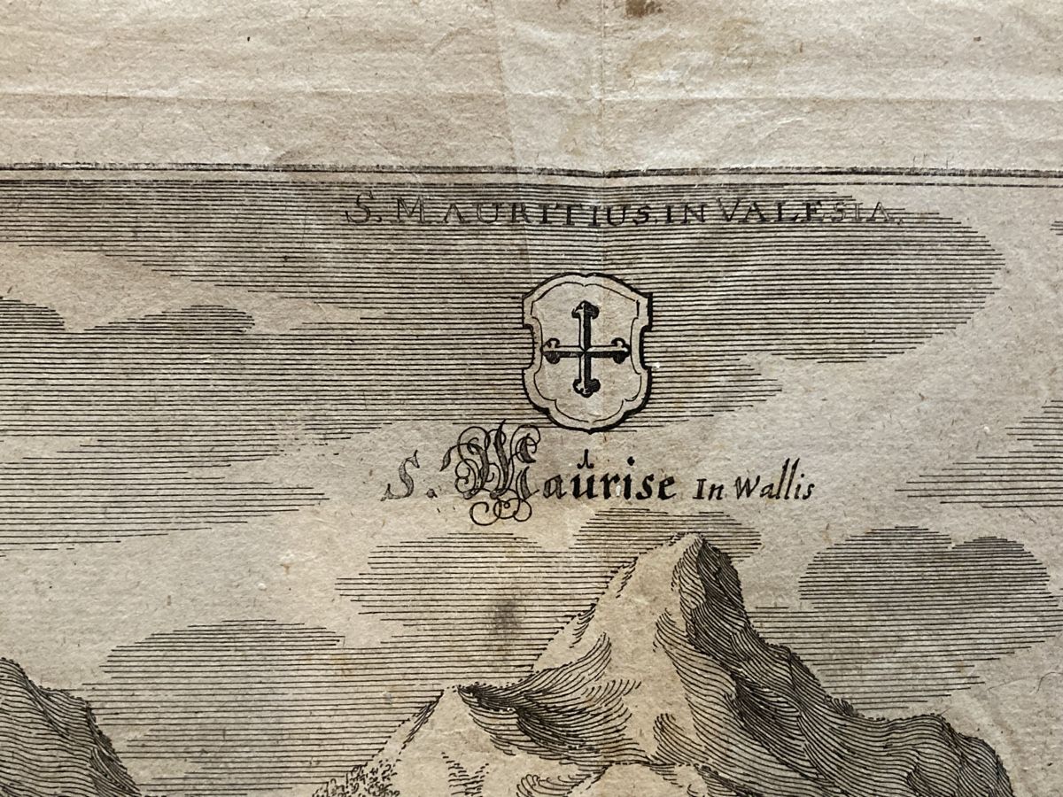 Incisioni: Kupferstich Merian St. Maurice – Usato da Zürich venduto da adr_dmw2 4