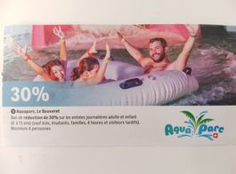 Bon de réduction 30% Aqua parc jusqu'au 31.08.26.