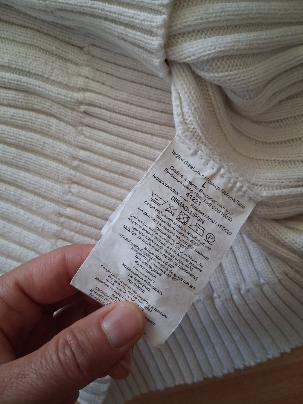 Maglioni & Felpe: Herren Pullover weiss, Gr.L, 100% Baumwolle, neuwertig – Nuovo (secondo la descrizione) da Wald ZH venduto da e8e 7