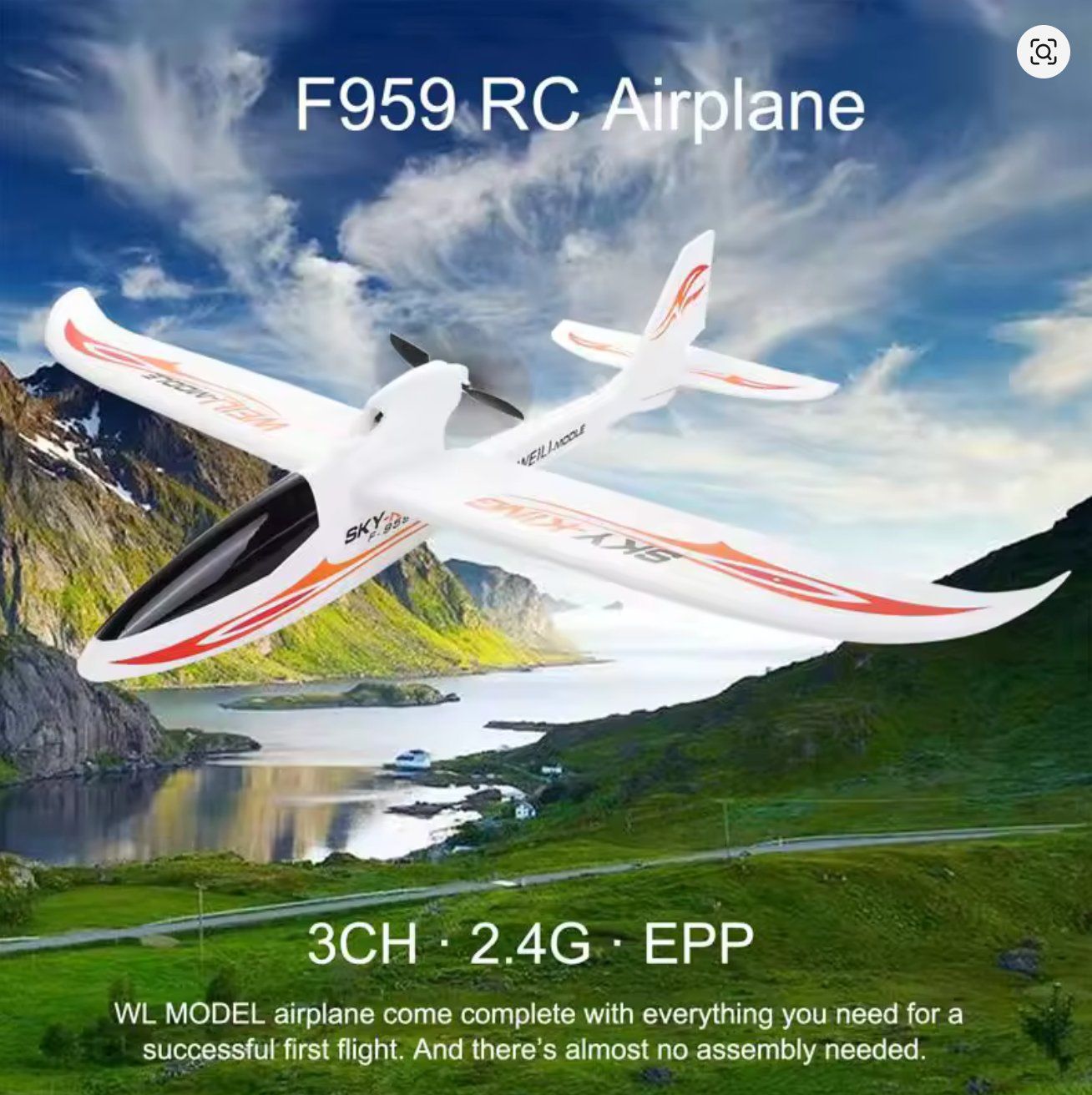 RC Modellbau: Segelflugzeug Sky King, Spw 750mm, RTF-Set mit Gyro – Neu und originalverpackt aus Oberrüti von Veba-Trade 8