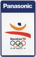 Panasonic Barcelona '92 - voll deutsche Kunden Telefonkarte