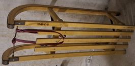 Davos Schlitten aus Holz klassisch gebrauchter  Zustand