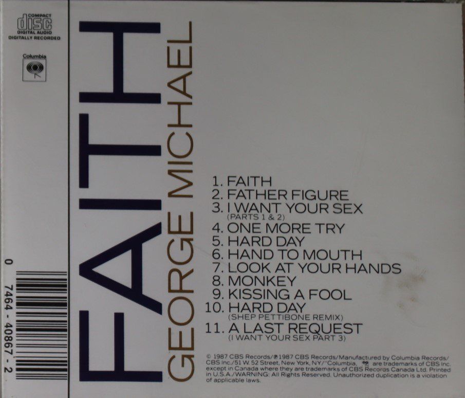 CD: George Michael – Faith – Usato da Luzern venduto da CONTENTI 2
