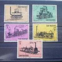 San Marino Briefmarken aus Serie Lokomotiven 1964
