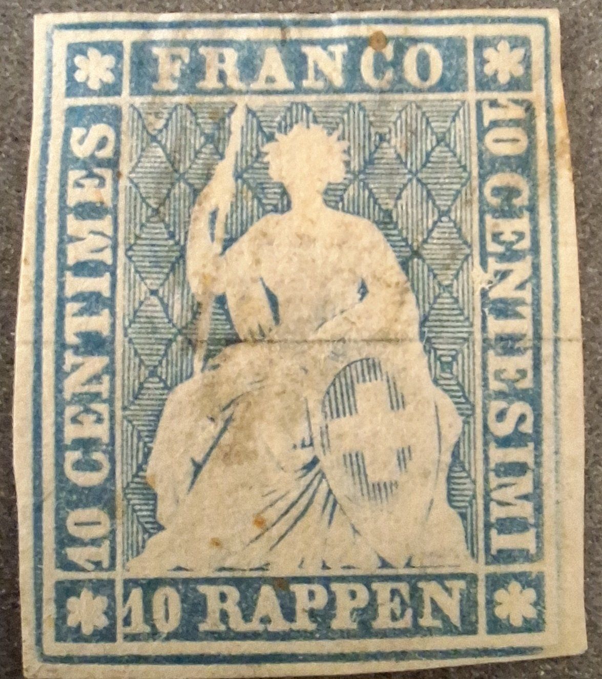 Tutti i francobolli: Strubel 23A3 sz Raute mit Befund Kat. 110.- – Usato da Balgach venduto da SIMEON27