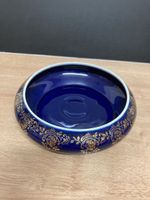 Limoges France Porzellan Schale, Kobaltblau mit Goldmuster
