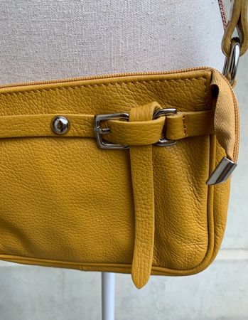 superbe petit sac cuir bandoulière VERA PELLE made in Italy