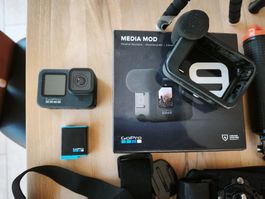 TOP! GoPro HERO9 Black + Media Mod + 256 GB + viel Zubehör