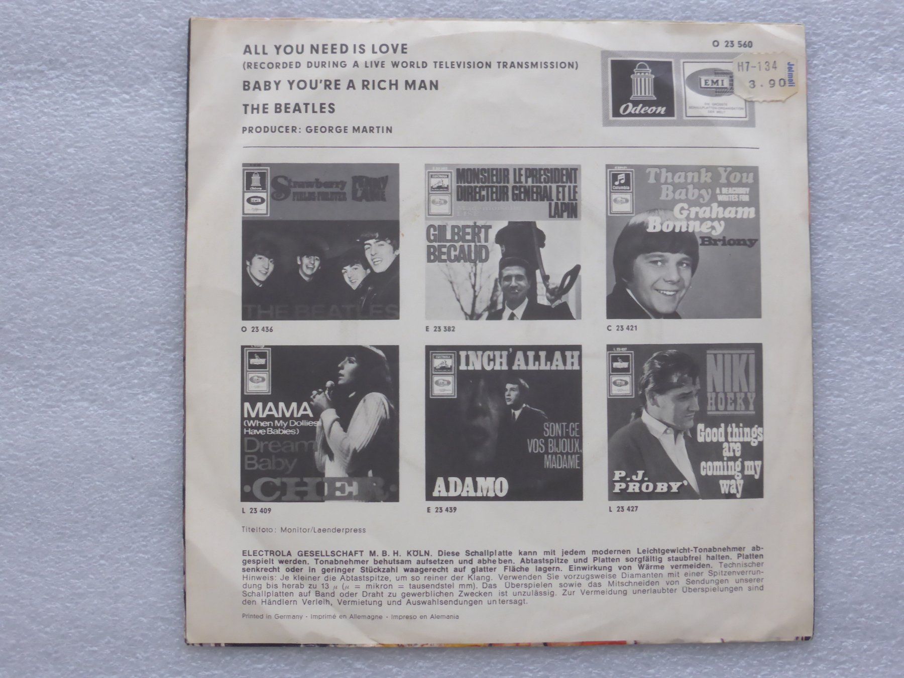 Schallplatten: Vinyl Single   THE BEATLES – Gebraucht aus Küssnacht am Rigi von Mondkinder 3