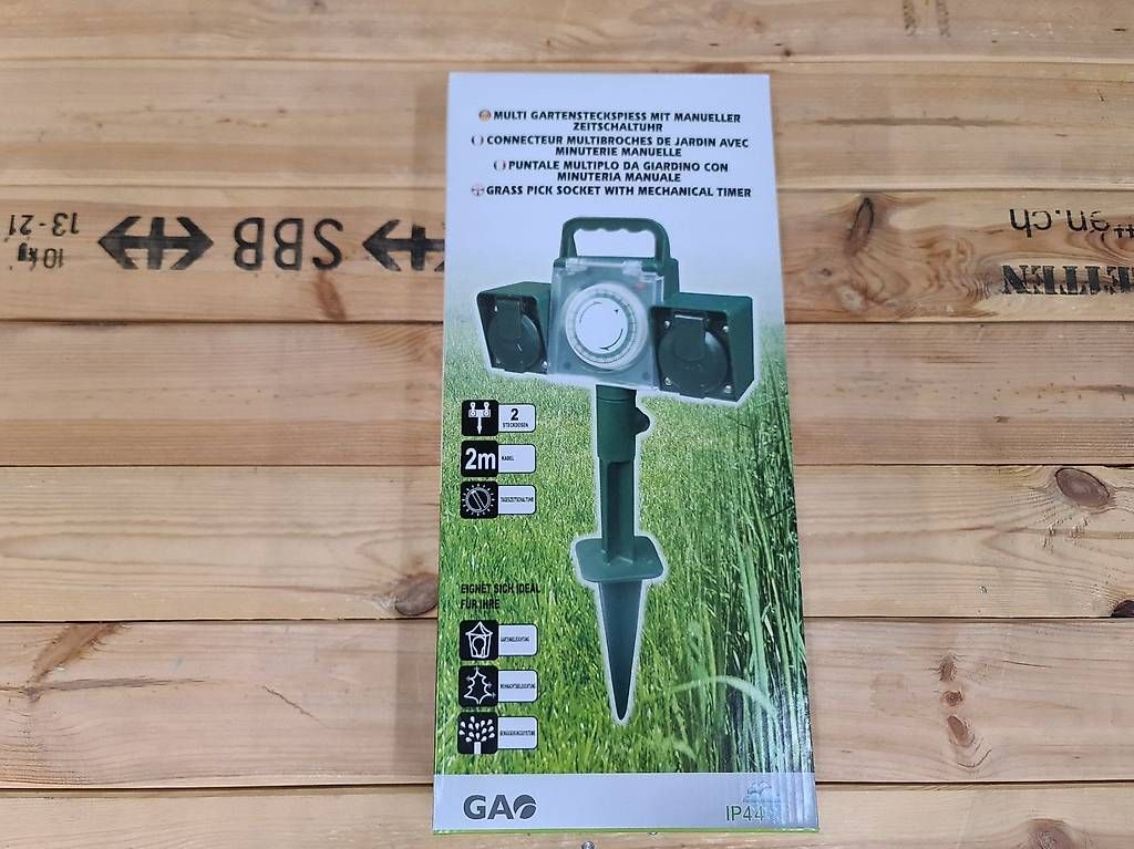 Spine: Multi Gartenspiess 3er Steckdose IP44 mit 2m Kabel – Usato da St. Margarethen TG venduto da andi.h