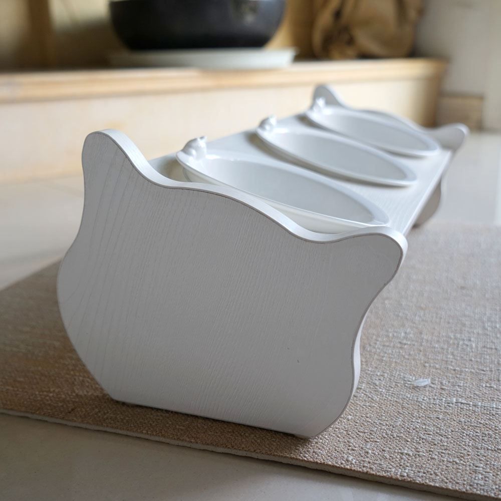 Futter: CatS Design Holz/Keramiknäpfe 3er Näpfe – Neu und originalverpackt aus Mönchengladbach von Zoopplier