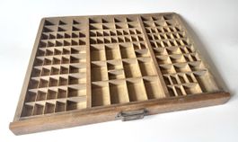 Setzkasten, Druckerletterfach, antik
