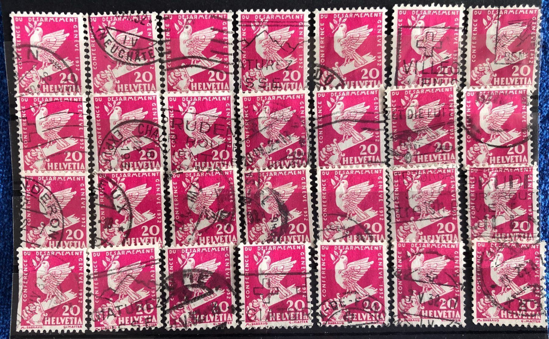 Tutti i francobolli: Nr.187 mit Stempel Einsteckkarte Voll – Usato da Aarau venduto da Billa007
