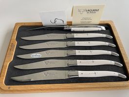 COUTEAU A STEAK LAGUIOLE EN AUBRAC IVOIRE DE MAMMOUTH
