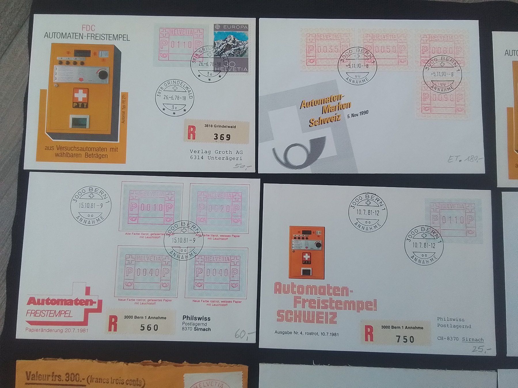 Tutti i francobolli: ATM - inklusive FDCs – Usato da Reichenburg venduto da Pipo-67 1